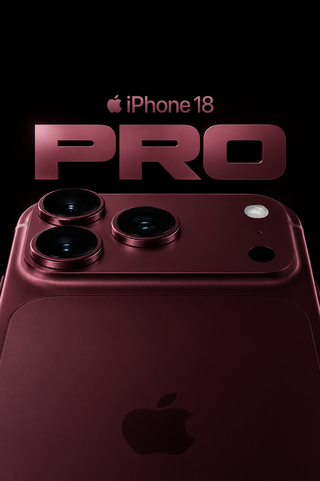 Portada iPhone 18 Pro borgoña